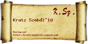 Kratz Szebáld névjegykártya